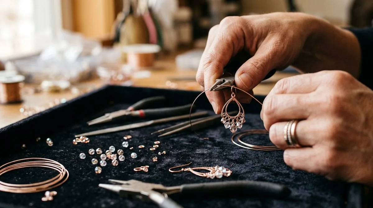 Artisan handcrafting custom jewelry